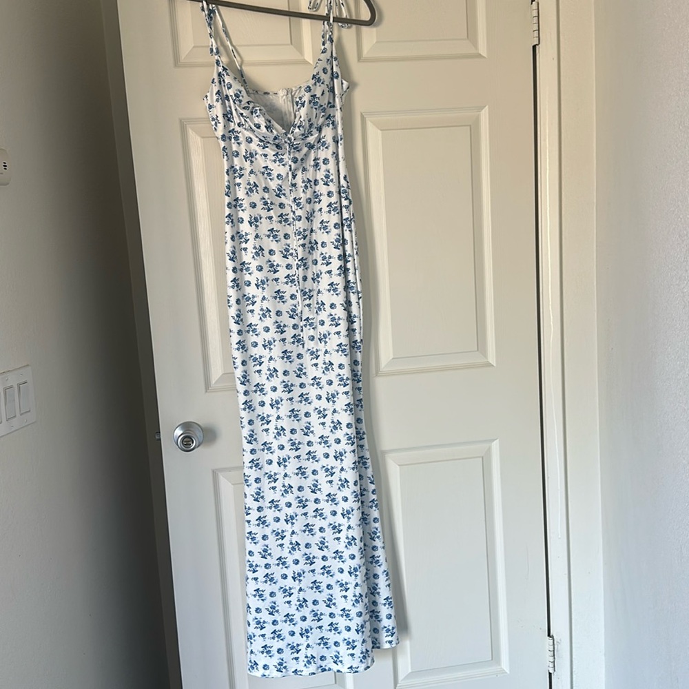 Spaghetti-Strap Floral Maxi Sheath Dress